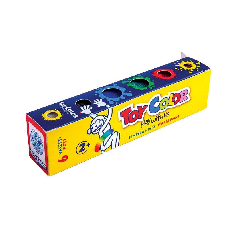 Toy Color - Set 6 Pots Superwashable Finger Paint - 25ml