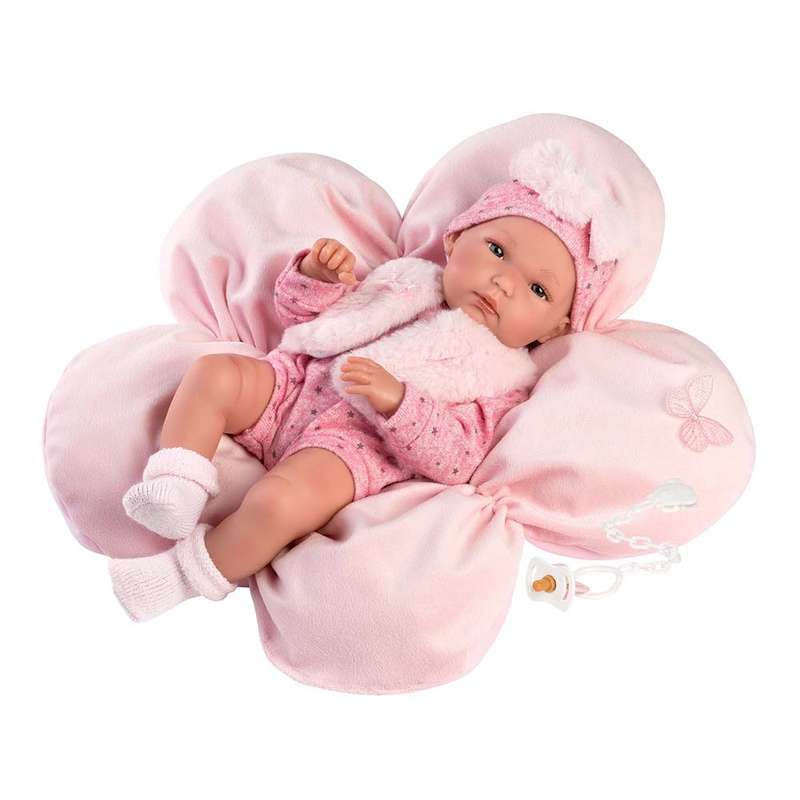 Llorens - Bimbo Doll With With Flower Cushion Clothing & Accessories - 35cm