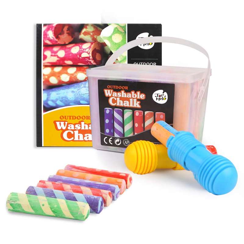 Jar Meló - Sidewalk Chalk Washable - 24 Colour Kit