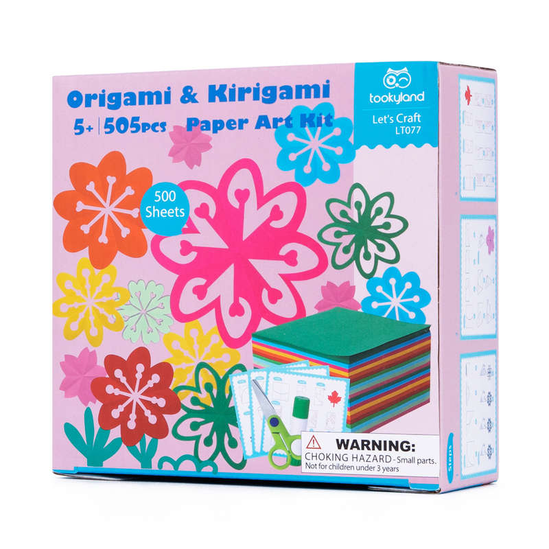 TookyToy - Origami & Kirigami Paper Art Kit - Flowers
