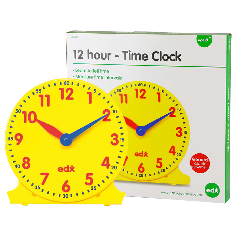 EDX Education - Clock - Geared - 12Hr Demo - 30cm - 1pcs