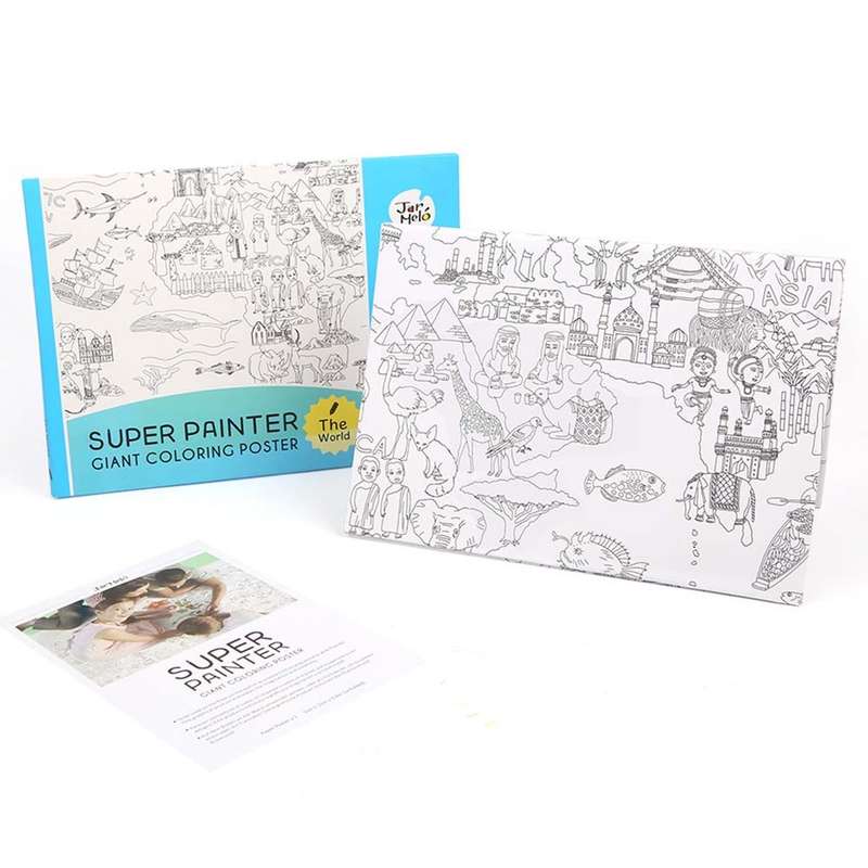 Jar Meló - Super Painter Giant Coloring Poster Pads The World