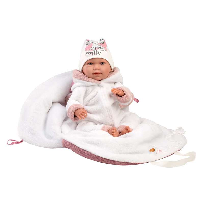 Llorens - Baby Girl Doll With Clothing And Accessories: Mimi Llorona With Carrycot- 42cm (Crying ...