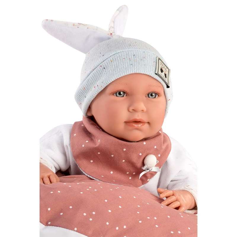Llorens - Baby Boy Doll With Clothing And Accessories: Mimi Llorona With Mushroom Cushion - 42cm ...