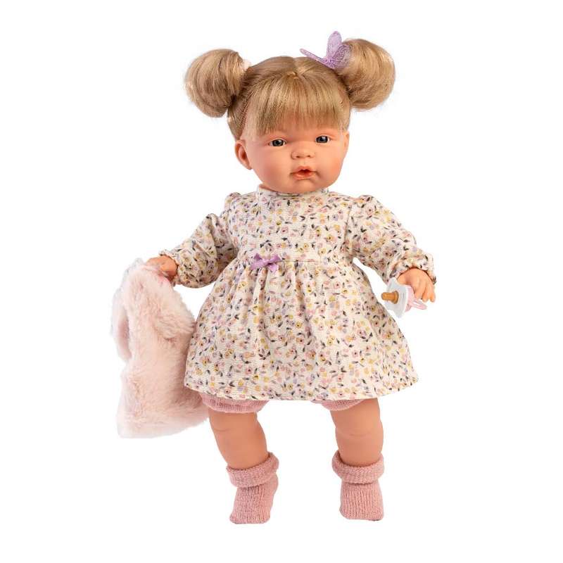 Llorens - Baby Girl Doll with with Crying Mechanism, Clothing, Fur Vest, & Accessories: Joelle - ...