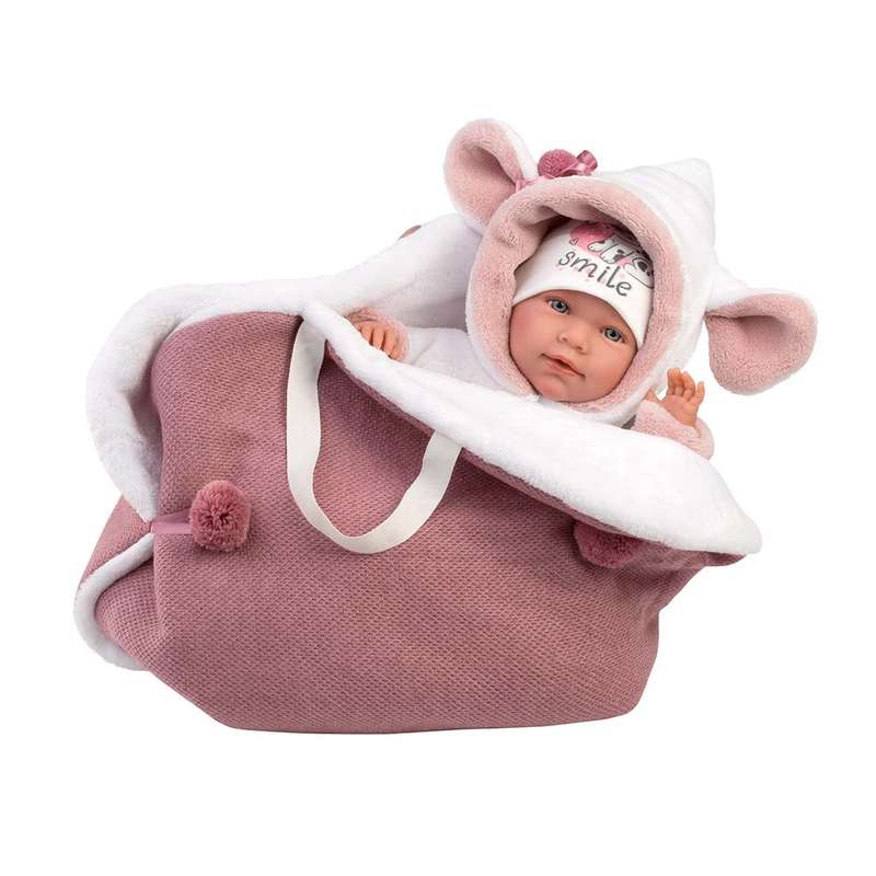 Llorens - Baby Girl Doll With Clothing And Accessories: Mimi Llorona With Carrycot- 42cm (Crying ...
