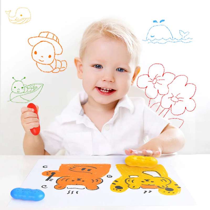 Mideer - Pea Beeswax Crayons - 12 Colours