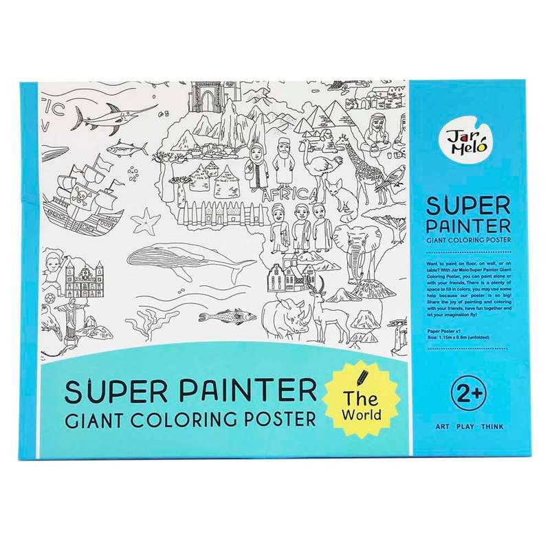 Jar Meló - Colouring Set - 48 Markers & Giant Poster