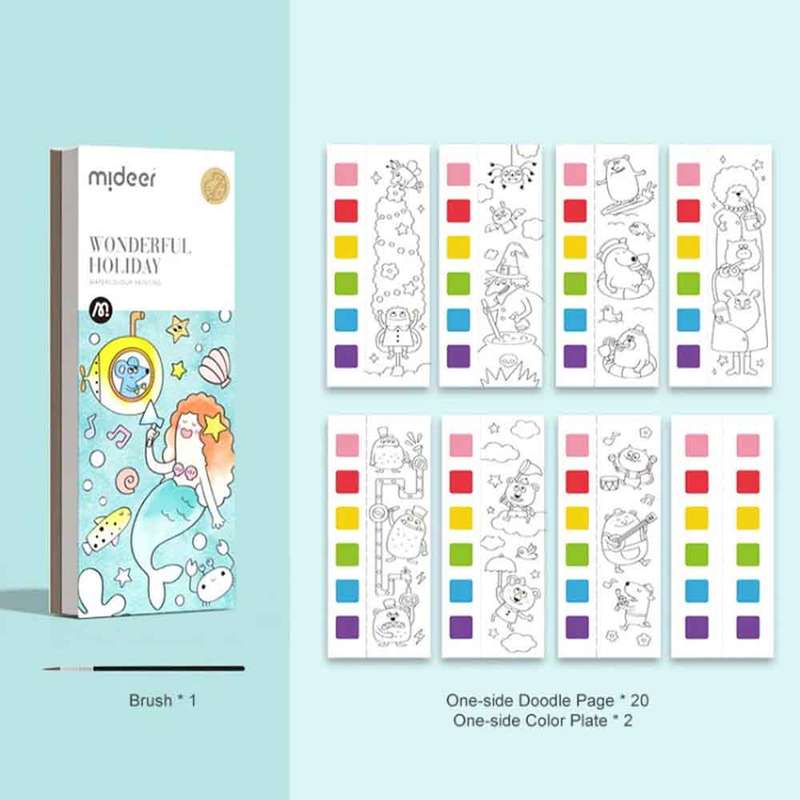 Mideer - Watercolour Painting Set - Travel Size - Wonderful Holiday