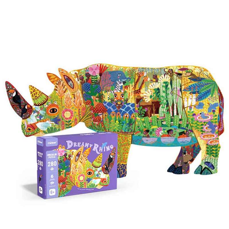 Mideer - Large Animal Shaped Puzzle Dream Rhinoceros