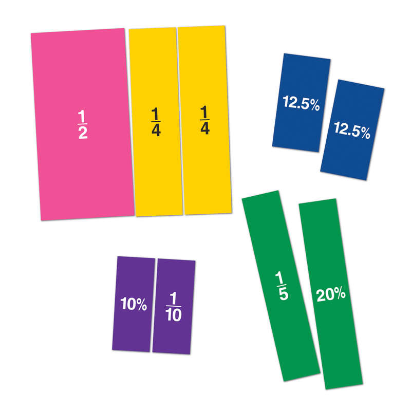 Learning Resources - Magnetic Rainbow Fraction® Squares: Double-Sided Demonstration Set