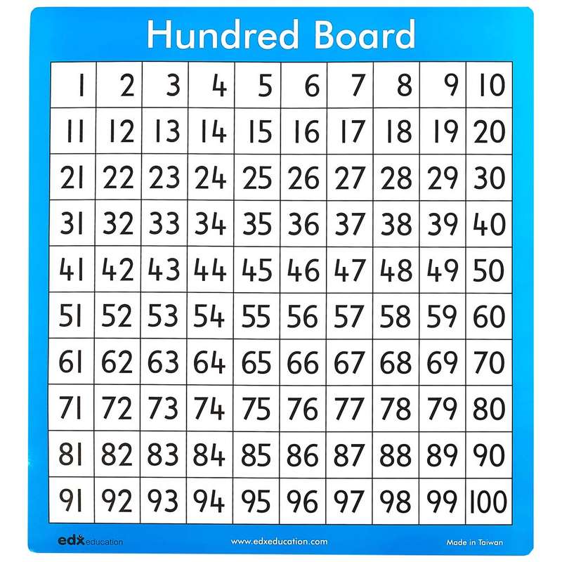 EDX Education - Hundred Board Giant 1Pc 102cm x 107cm D/Sided