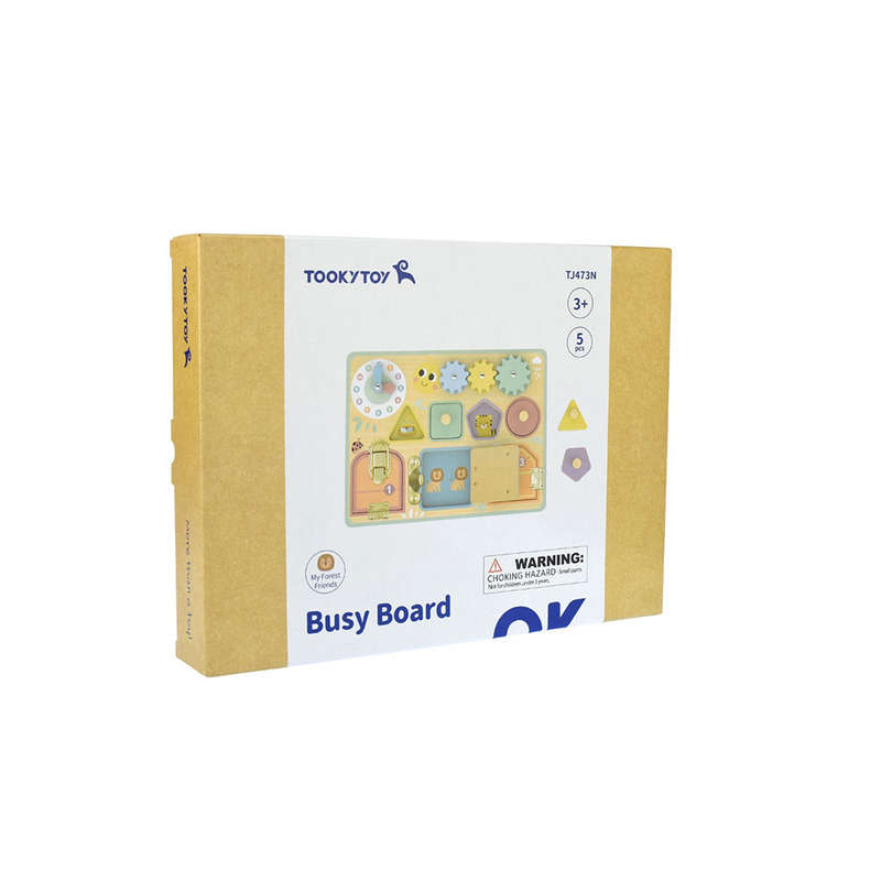 TookyToy - Wooden Busy Board - Pastel