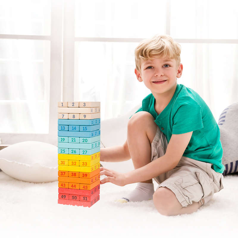 Classic World - Deluxe Colourful Stacking Game - 55pcs