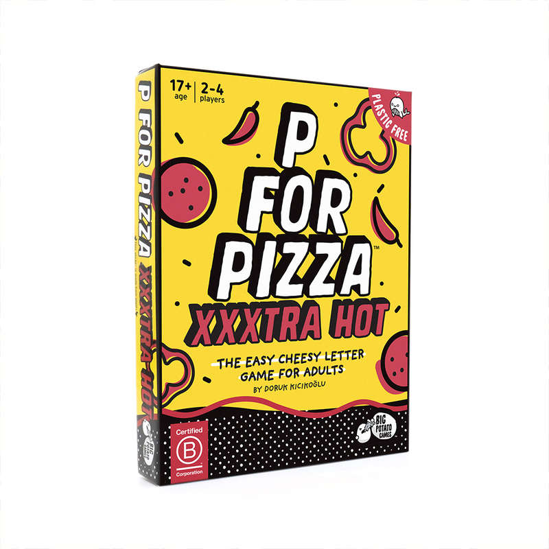 Big Potato Games - P for Pizza Extra Spicy - Party Card Game - 2-4 Players