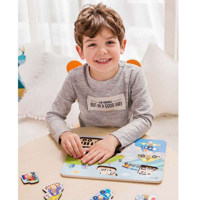 Classic World - Peg Puzzle - Traffic - 7pcs