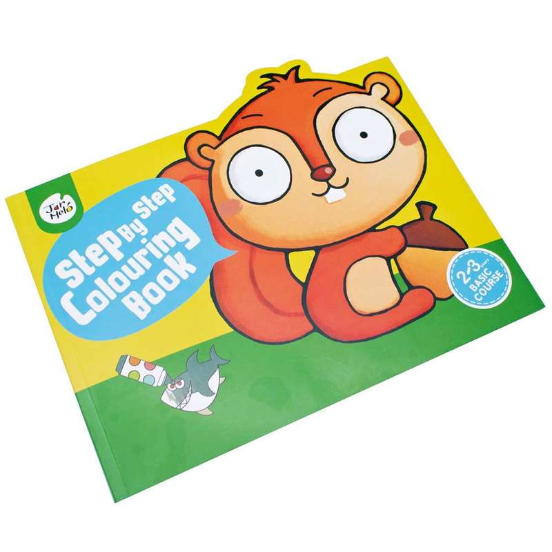 Jar Meló - Step by Step Colouring Book - 2-3 Years - Squirrel