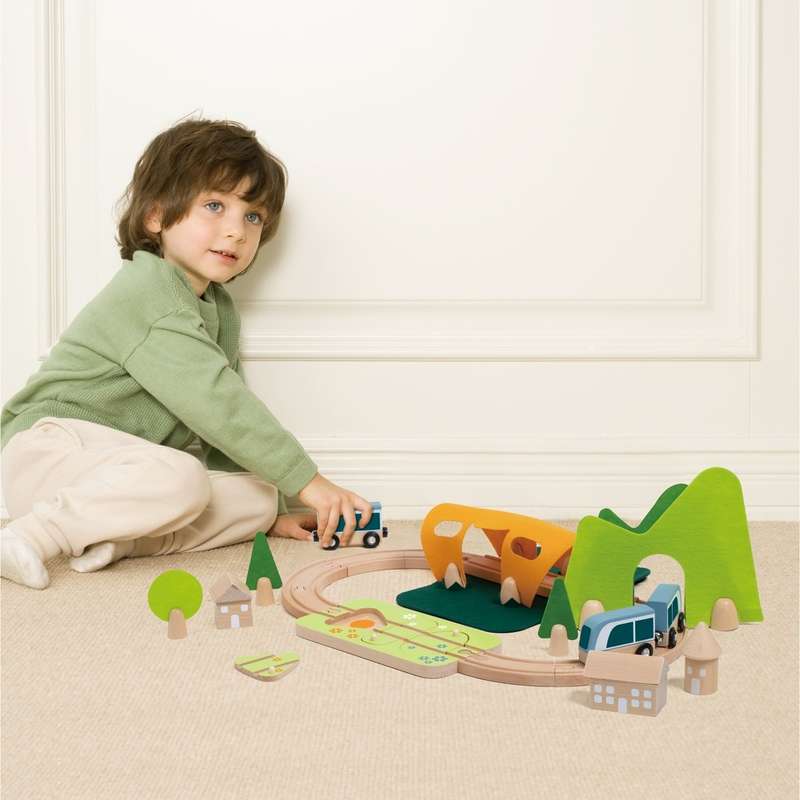 Classic World - Wooden Train Set - Forest 40 Piece