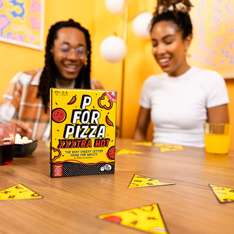 Big Potato Games - P for Pizza Extra Spicy - Party Card Game - 2-4 Players