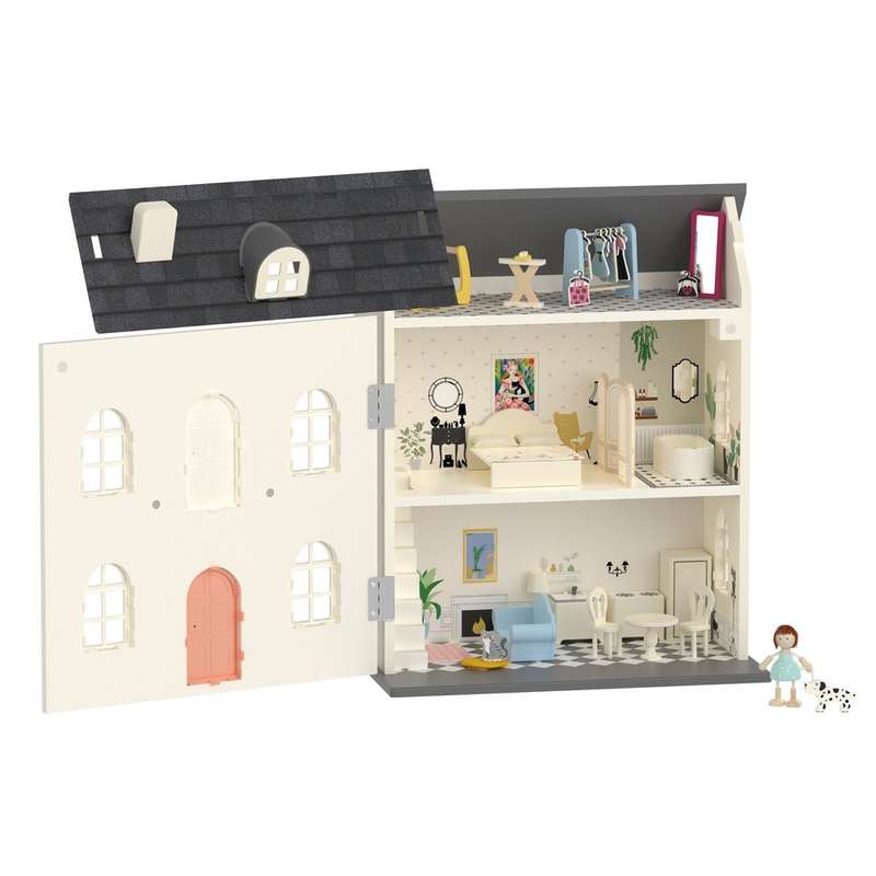 Classic World - Pretend & Play - Vintage Wooden Dollhouse
