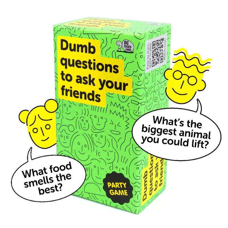 Big Potato Games - Dumb Questions To Ask Your Friends - Party Card Game - 3-8 Players