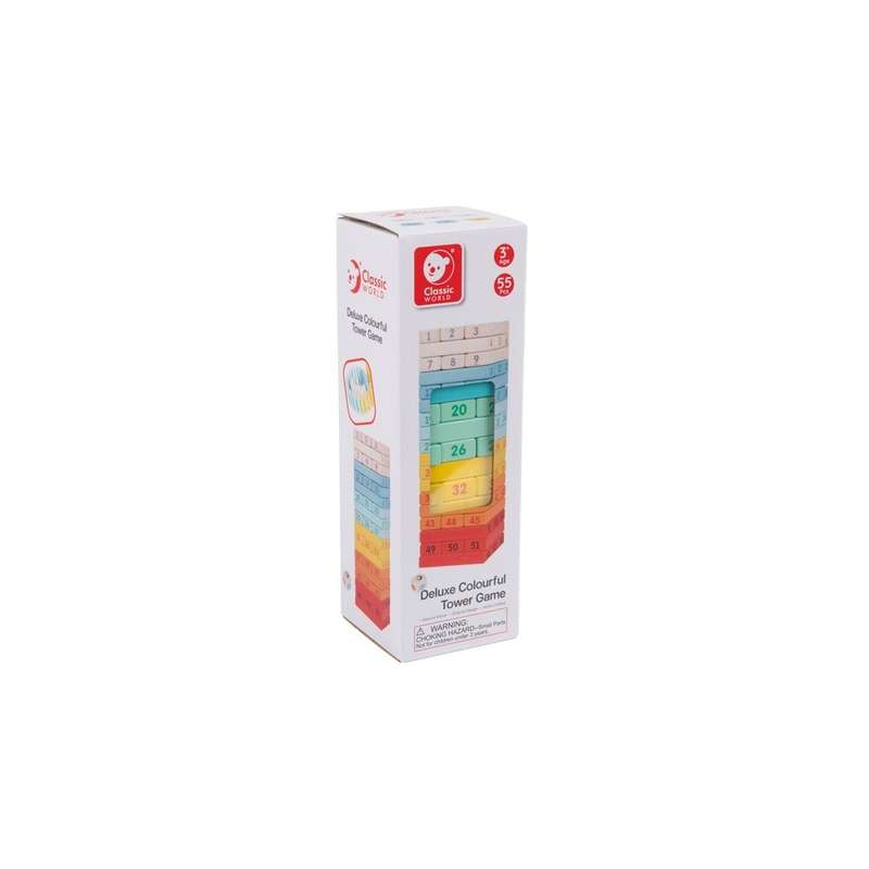 Classic World - Deluxe Colourful Stacking Game - 55pcs