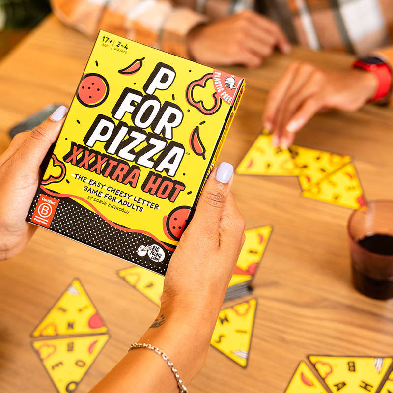 Big Potato Games - P for Pizza Extra Spicy - Party Card Game - 2-4 Players