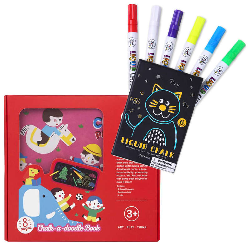 Jar Meló - Chalk Book and Liquid Chalk Art Set