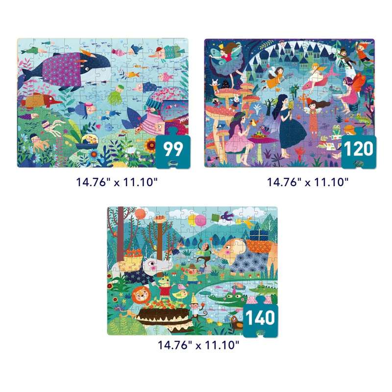 Mideer - 3-in-1 Level Up Puzzle: Level 5 Fantasy World
