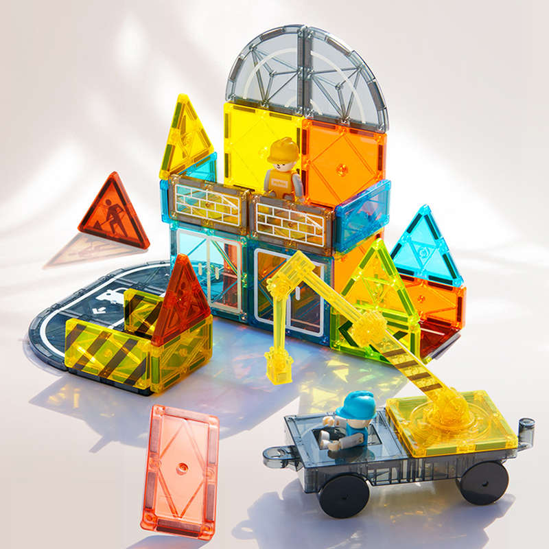 Mideer - Colourful Magnetic Tiles - Little Architect - 36 Transparent Pieces