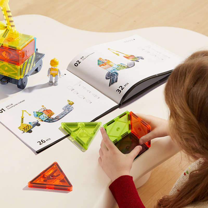 Mideer - Colourful Magnetic Tiles - Little Architect - 36 Transparent Pieces
