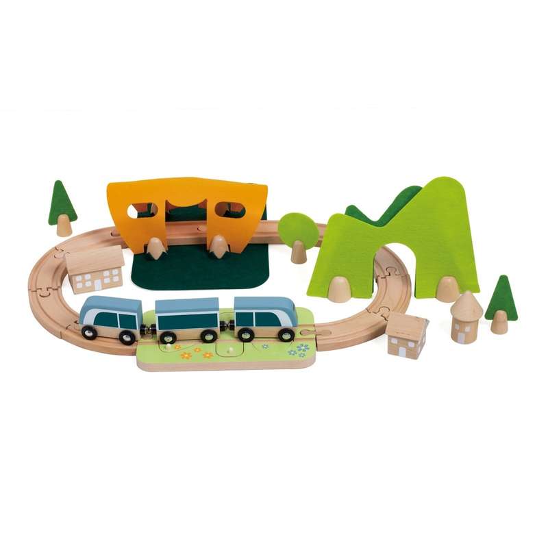 Classic World - Wooden Train Set - Forest 40 Piece