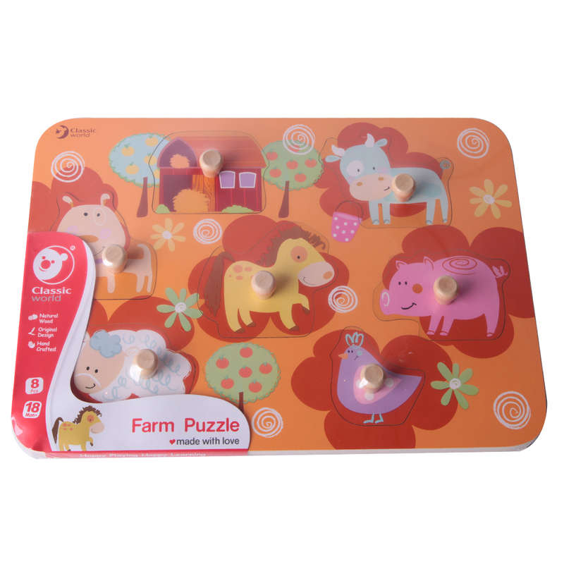 Classic World - Peg Puzzle - Farm - 7pcs