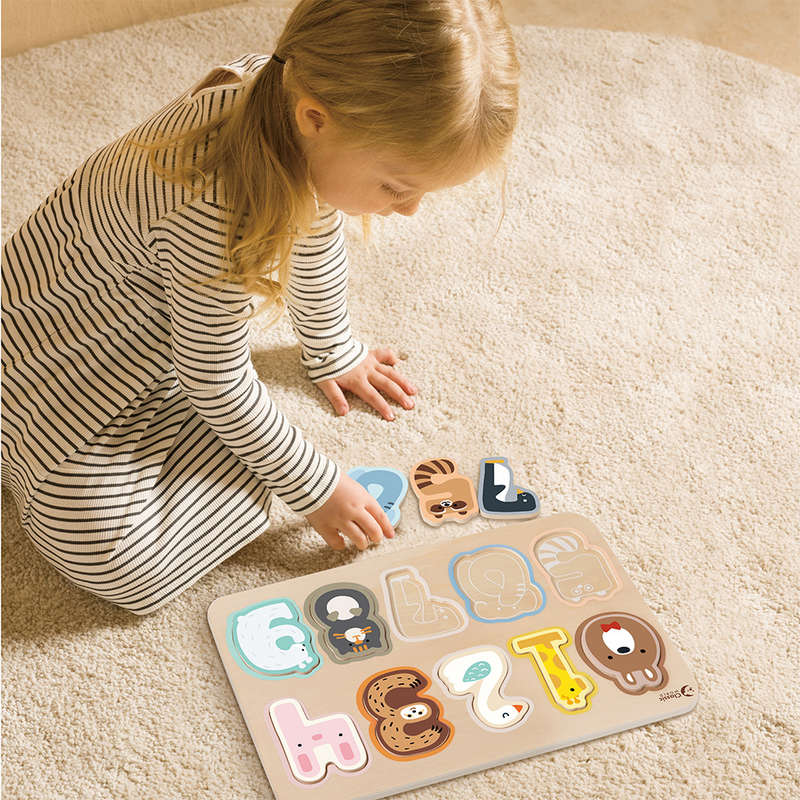 Classic World - Wooden Numbers Puzzle - Animals - 11pcs