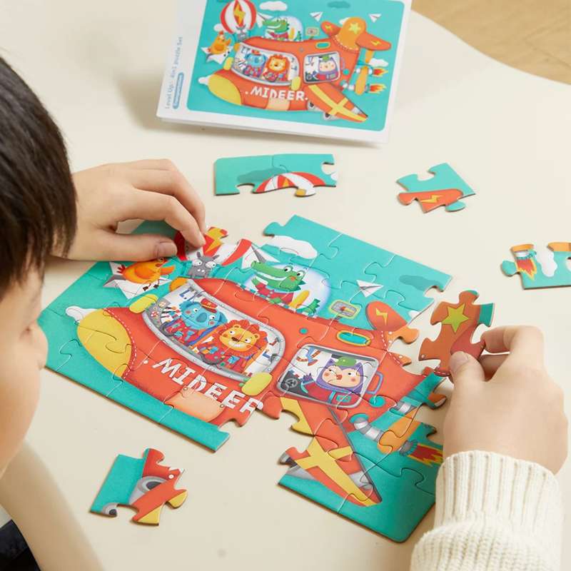 Mideer - Level Up Puzzles Set - 4-in-1 - Transport