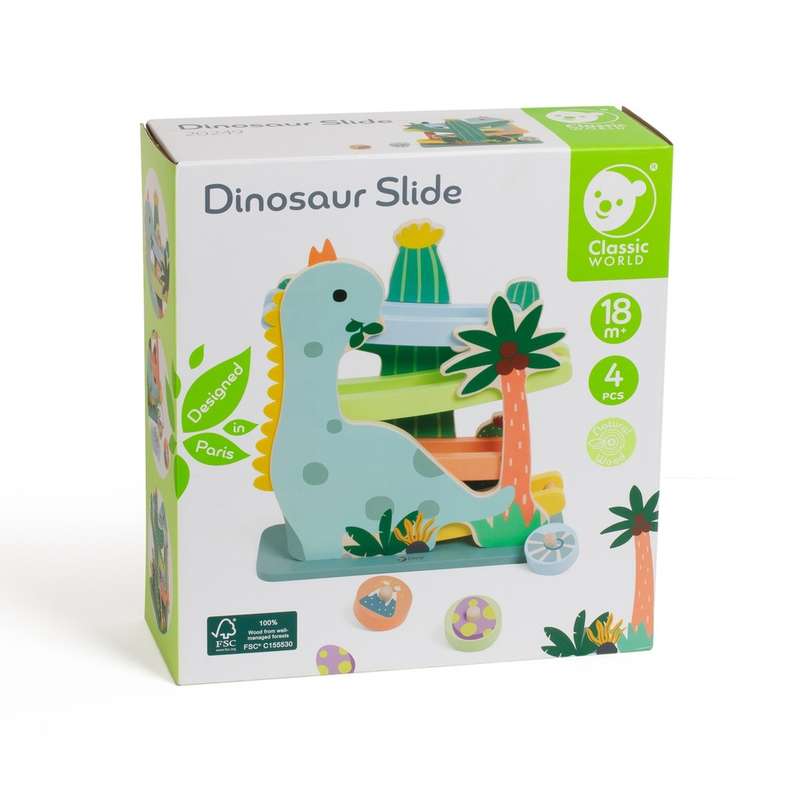 Classic World - Dinosaur Slide - Wooden Activity Toy