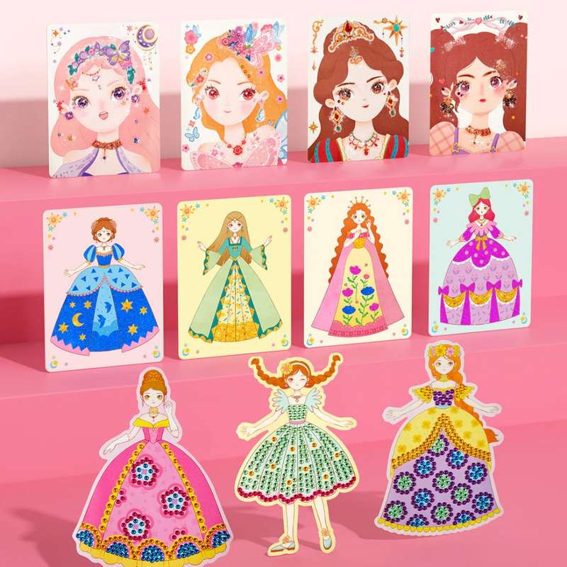 Mideer - 3-in-1 Makeup and Dress Up Arts & Crafts Book Set: Princess Fantasy Makeup
