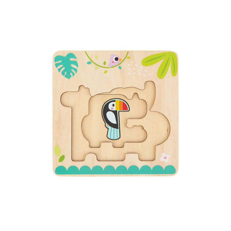 TookyToy - Multi-layered Wooden Puzzle - Animal Adventure