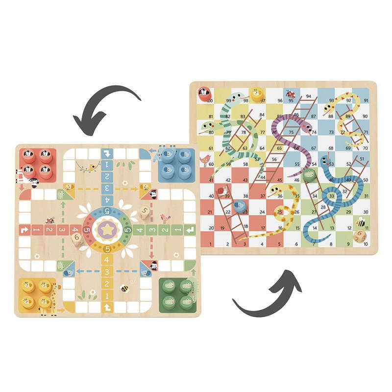 TookyToy - 2-in-1 Games - Ludo and Snakes & Ladders