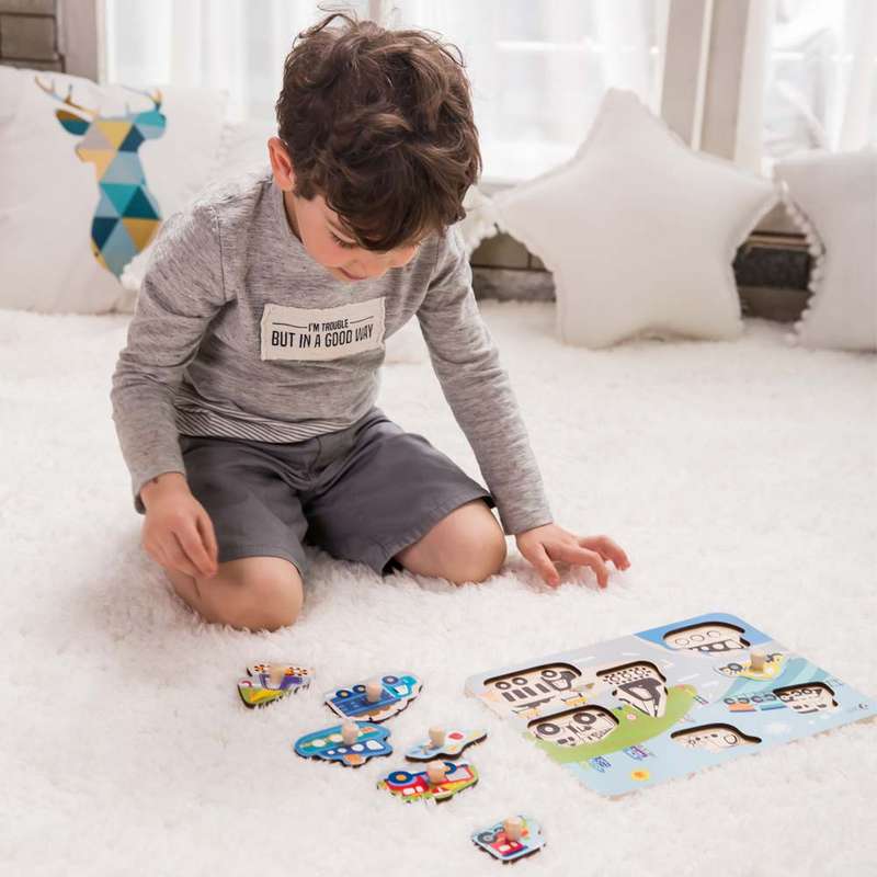 Classic World - Peg Puzzle - Traffic - 7pcs