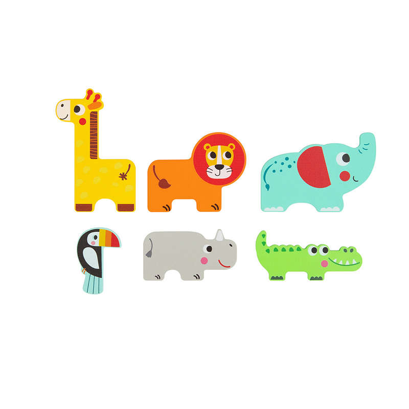 TookyToy - Multi-layered Wooden Puzzle - Animal Adventure