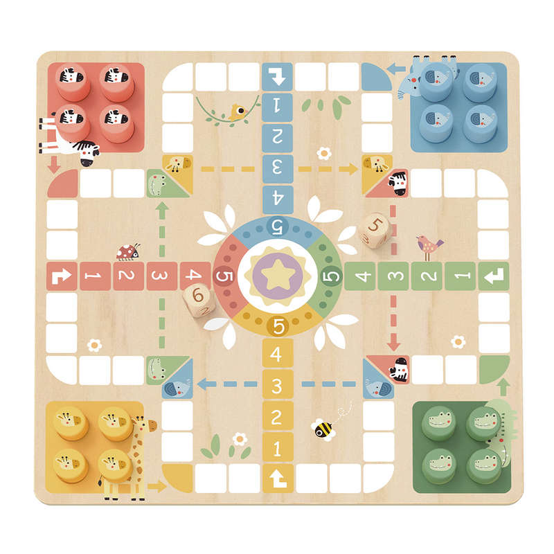 TookyToy - 2-in-1 Games - Ludo and Snakes & Ladders