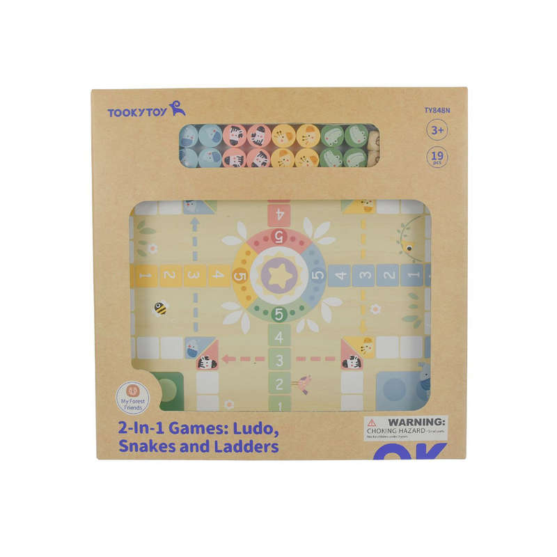TookyToy - 2-in-1 Games - Ludo and Snakes & Ladders