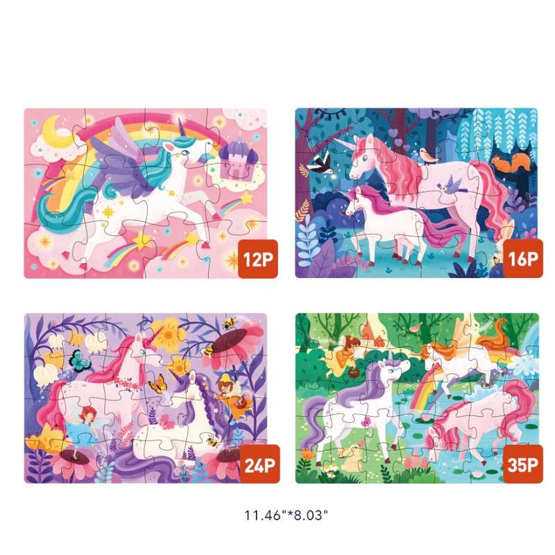 Mideer - Level Up Puzzles Set - 4-in-1 - Unicorn