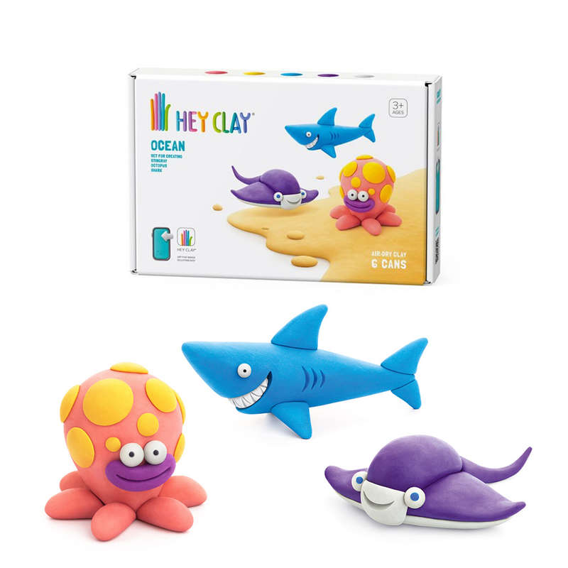 Hey Clay - Modelling Air-Dry Clay with Fun Interactive App - Shark, Octopus, Stingray, Series Oce...