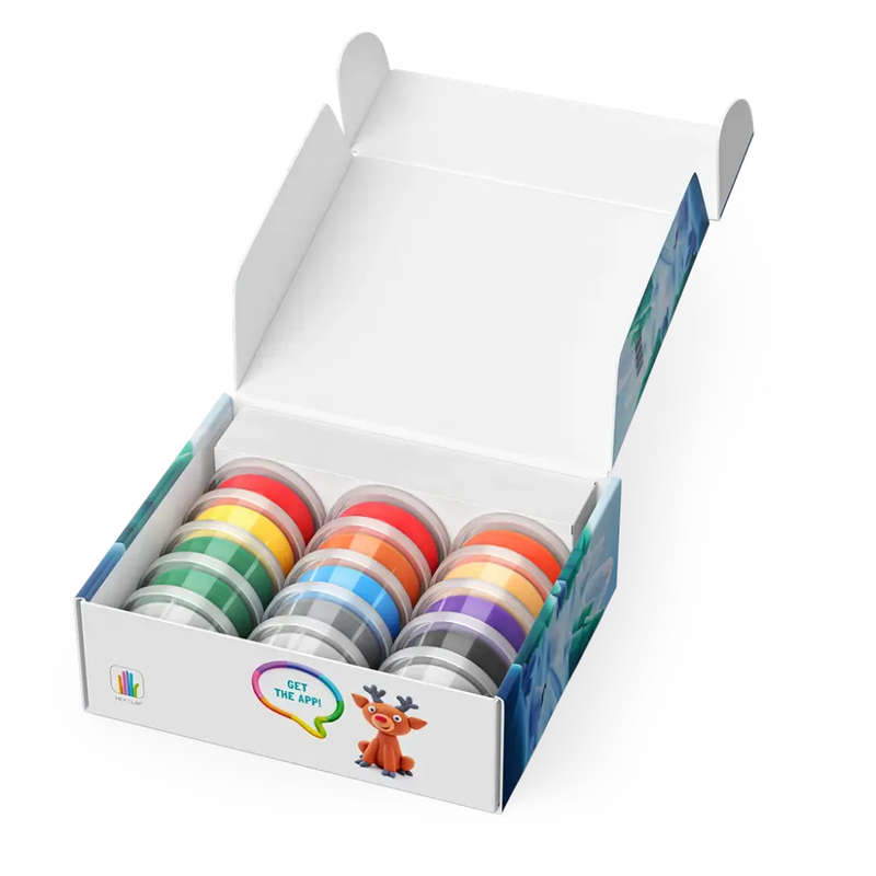 Hey Clay - Modelling Air-Dry Clay with Fun Interactive App - Winter Holidays, 15 cans