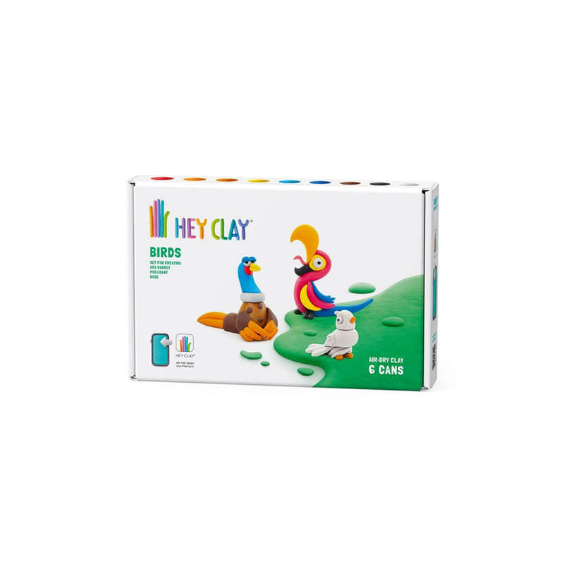 Hey Clay - Modelling Air-Dry Clay with Fun Interactive App - Pheasant, Ara Parrot, Dove, Series B...