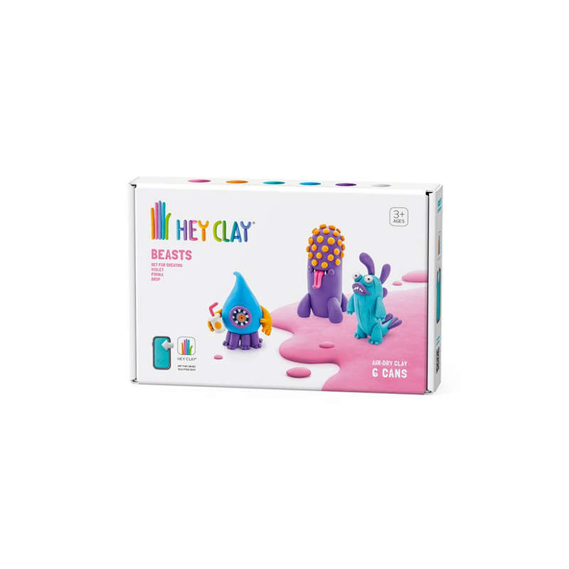 Hey Clay - Modelling Air-Dry Clay with Fun Interactive App - Drop, Violet, Fishka, Series Beasts,...