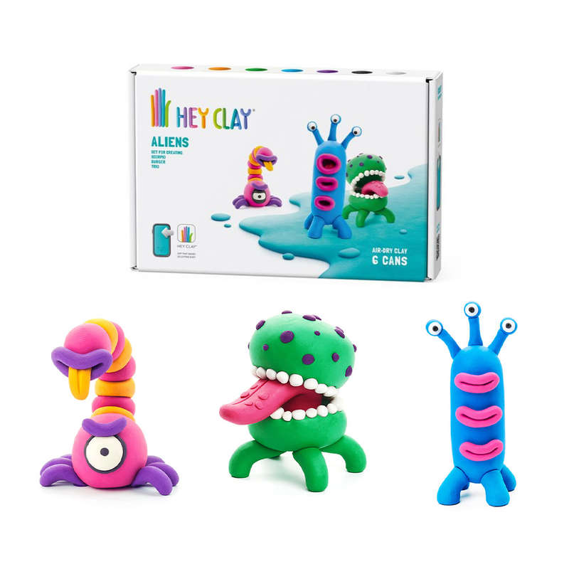 Hey Clay - Modelling Air-Dry Clay with Fun Interactive App - Burger, Trio, Scorpio, Series Aliens...