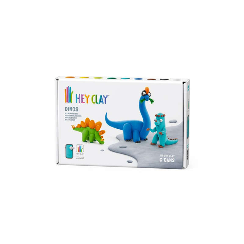Hey Clay - Modelling Air-Dry Clay with Fun Interactive App - Stegosaurus, Pachycephalosaurus, Bra...